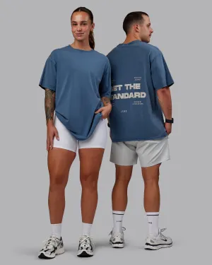 Set The Standard Washed FLXCotton Oversized Tee - Indigo