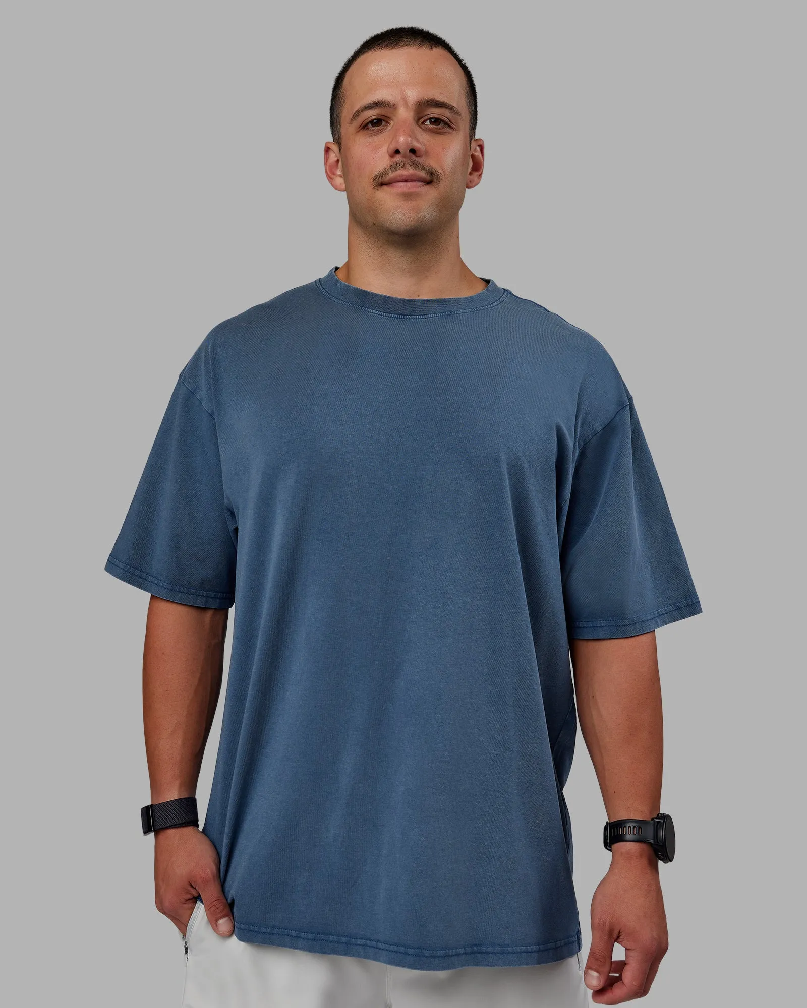 Set The Standard Washed FLXCotton Oversized Tee - Indigo
