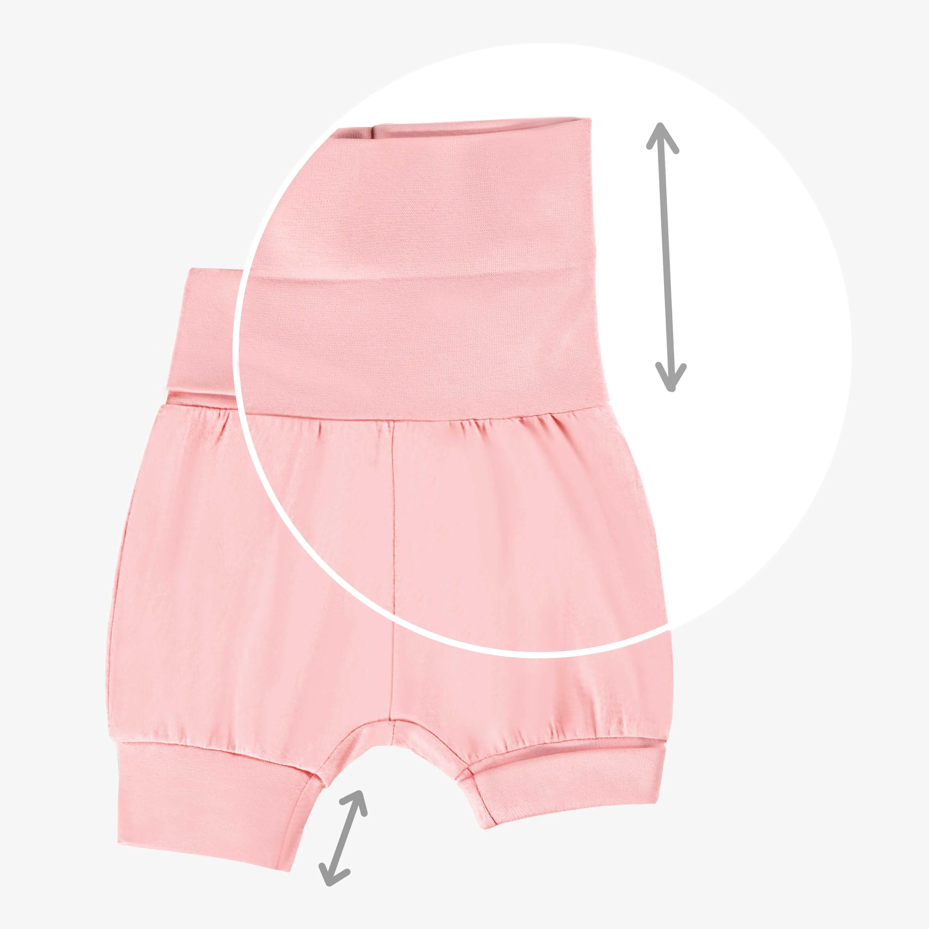 Short évolutif rose, bébé  || Pink evolutive shorts, baby