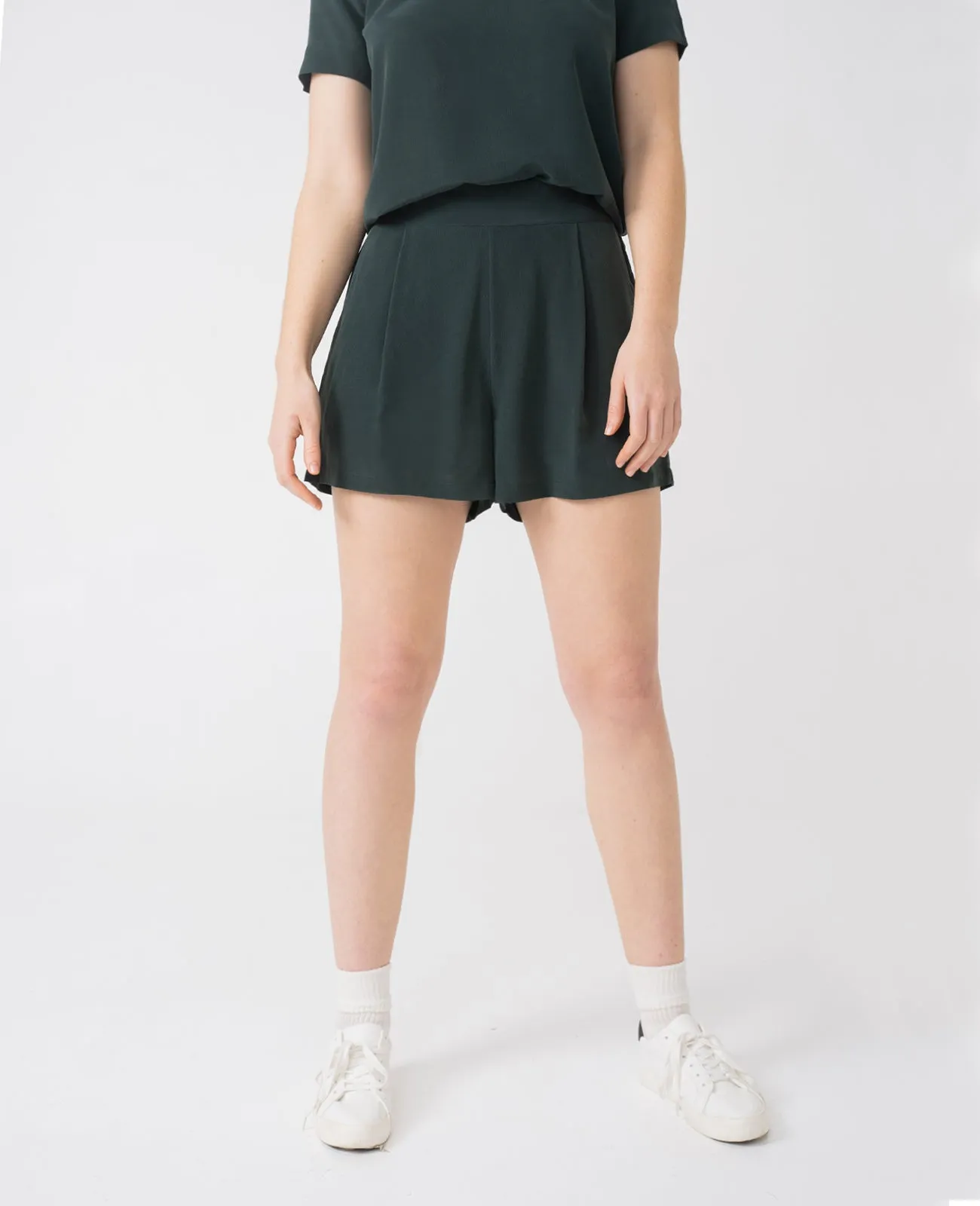 Silk Flat Front Short