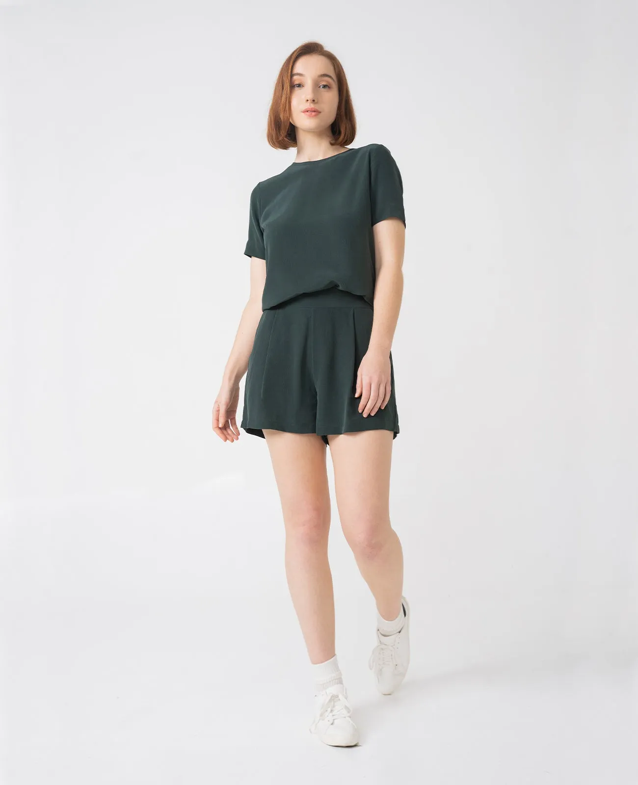 Silk Flat Front Short