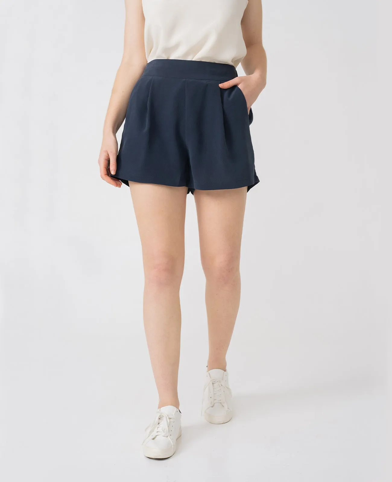 Silk Flat Front Short