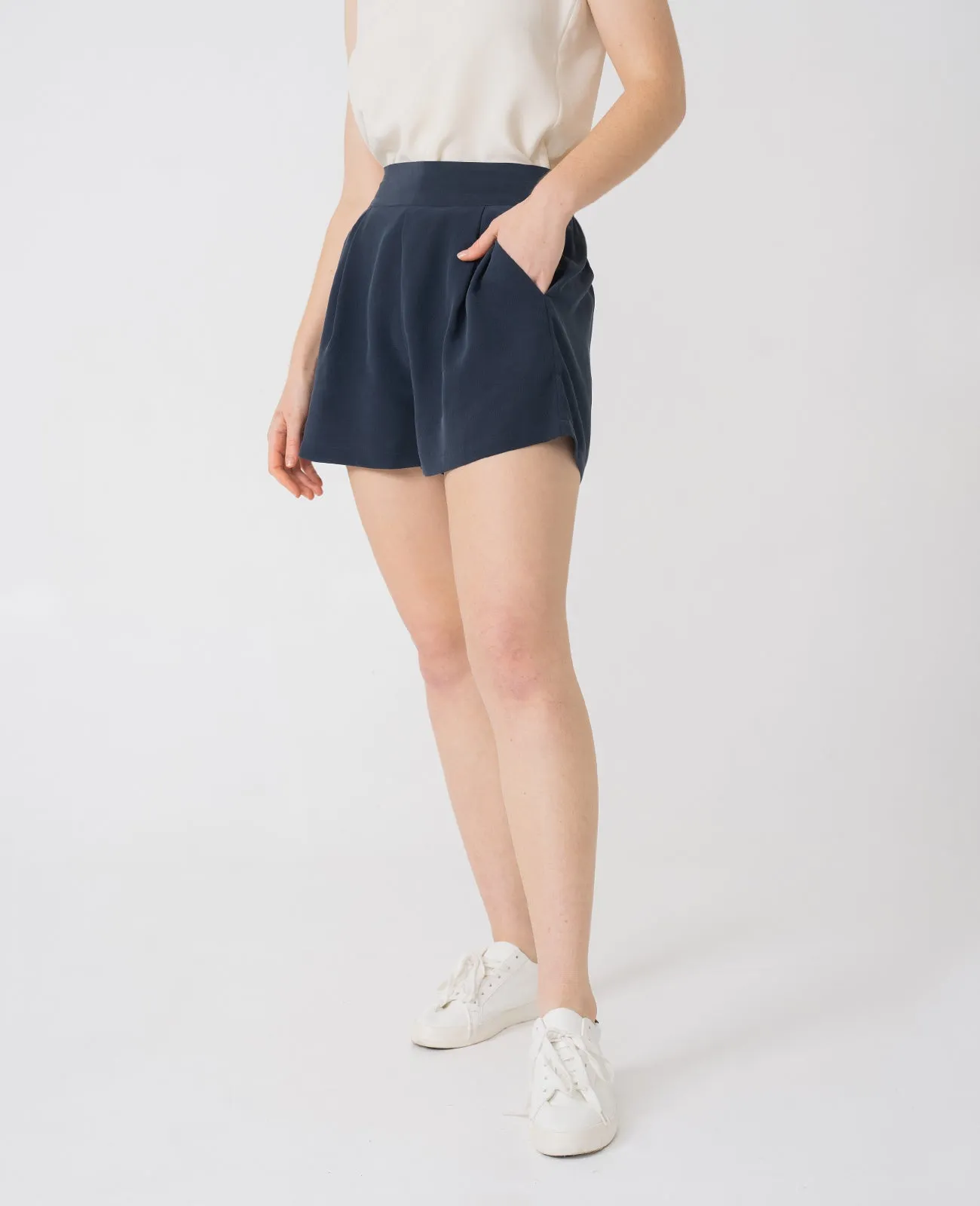 Silk Flat Front Short