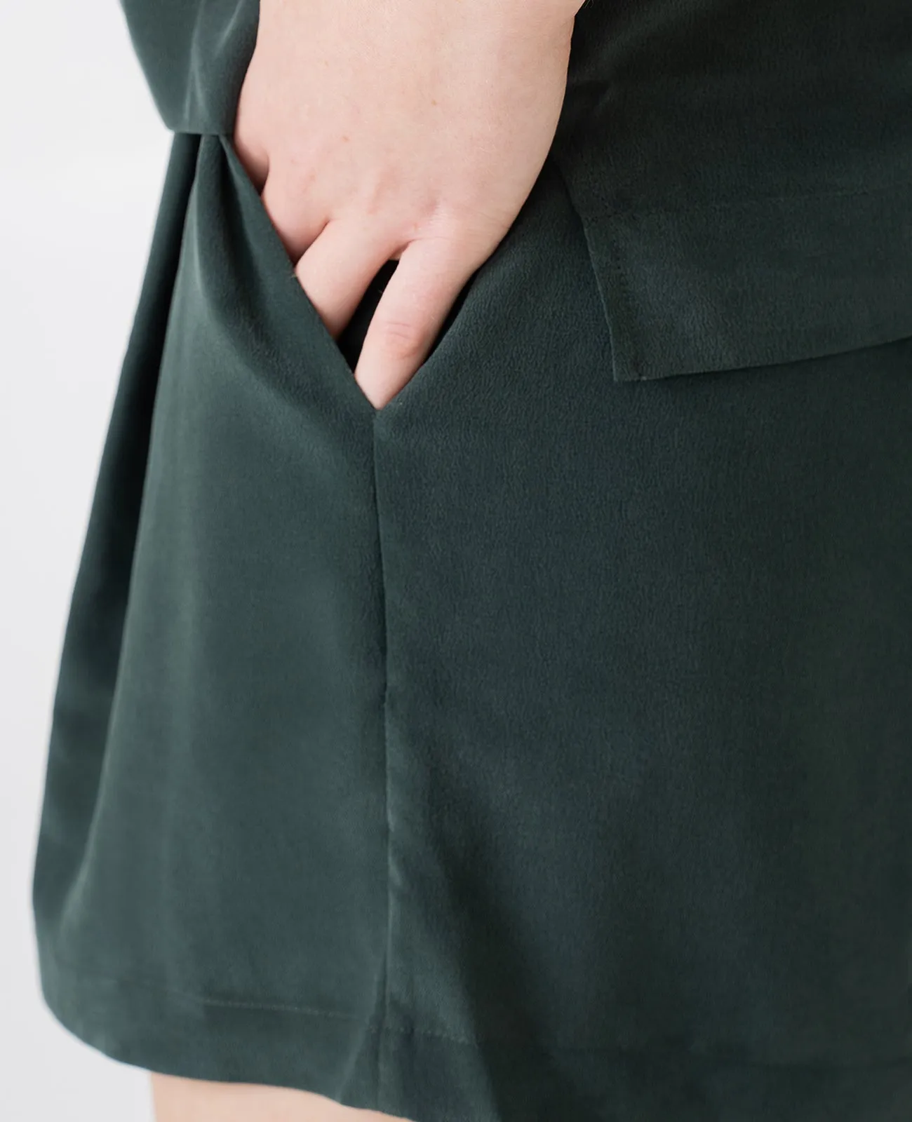 Silk Flat Front Short