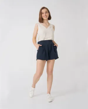 Silk Flat Front Short