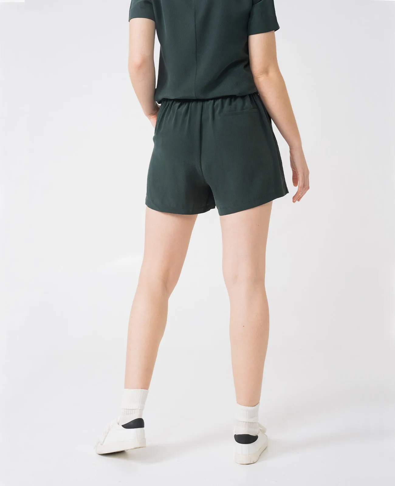 Silk Flat Front Short