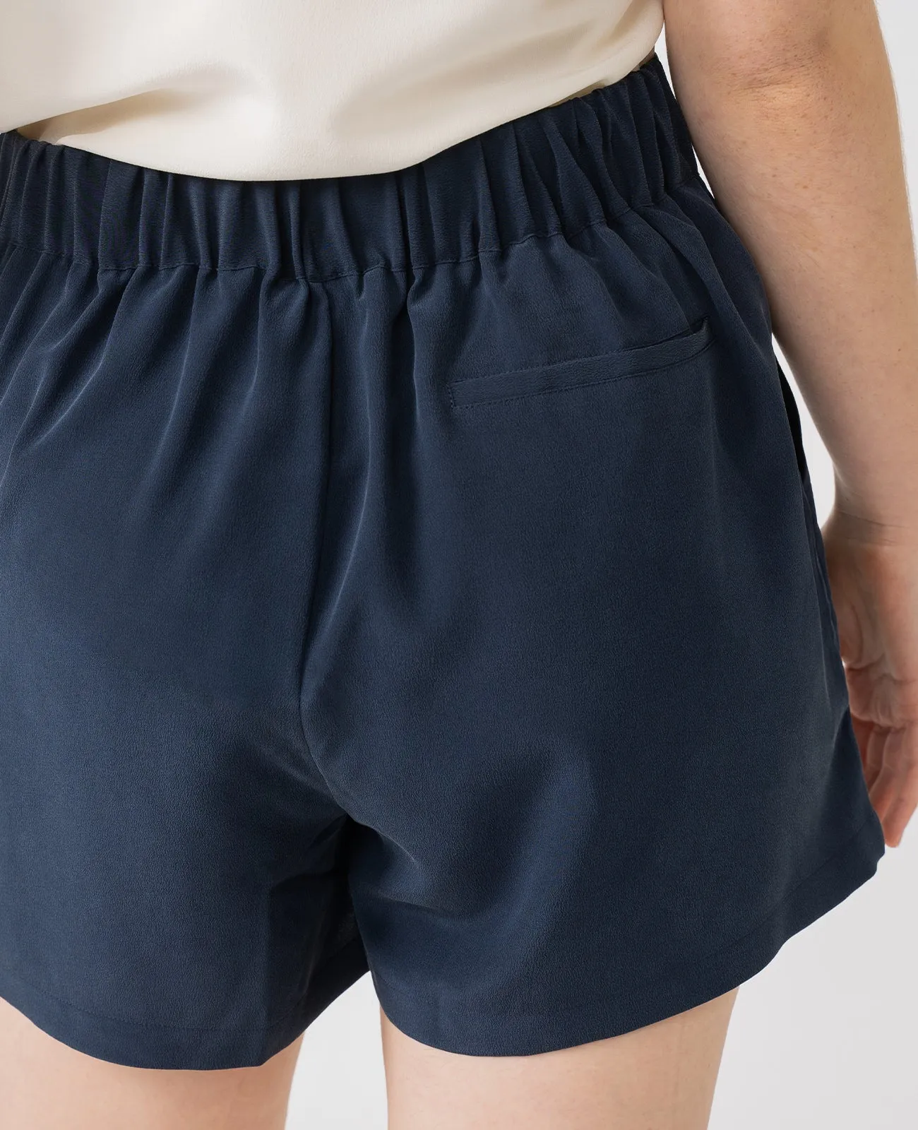 Silk Flat Front Short