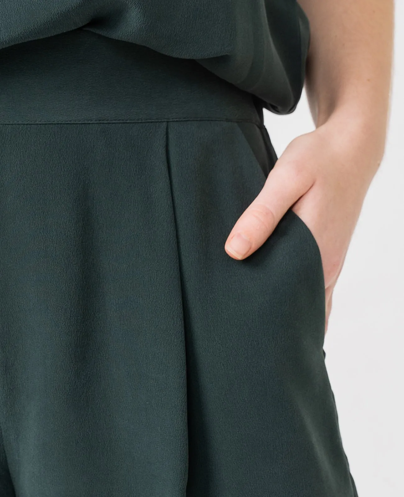 Silk Flat Front Short