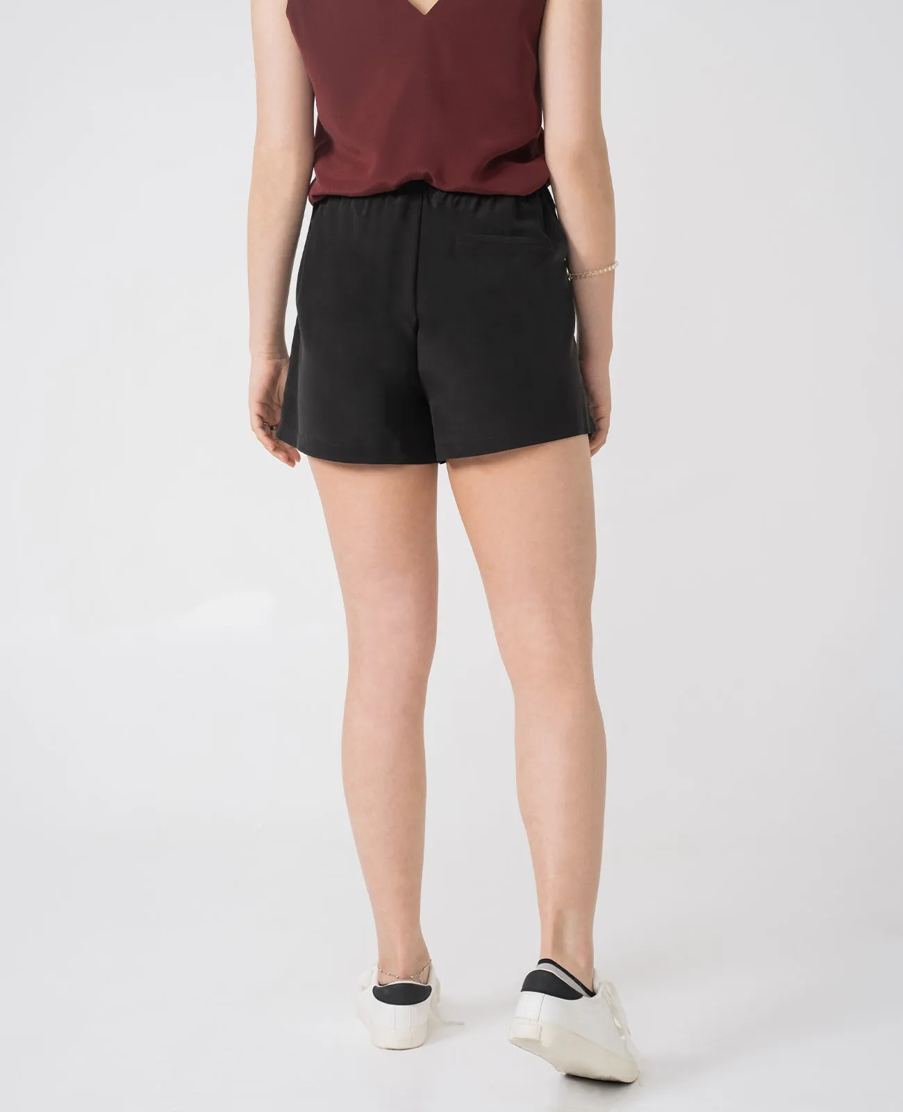 Silk Flat Front Short