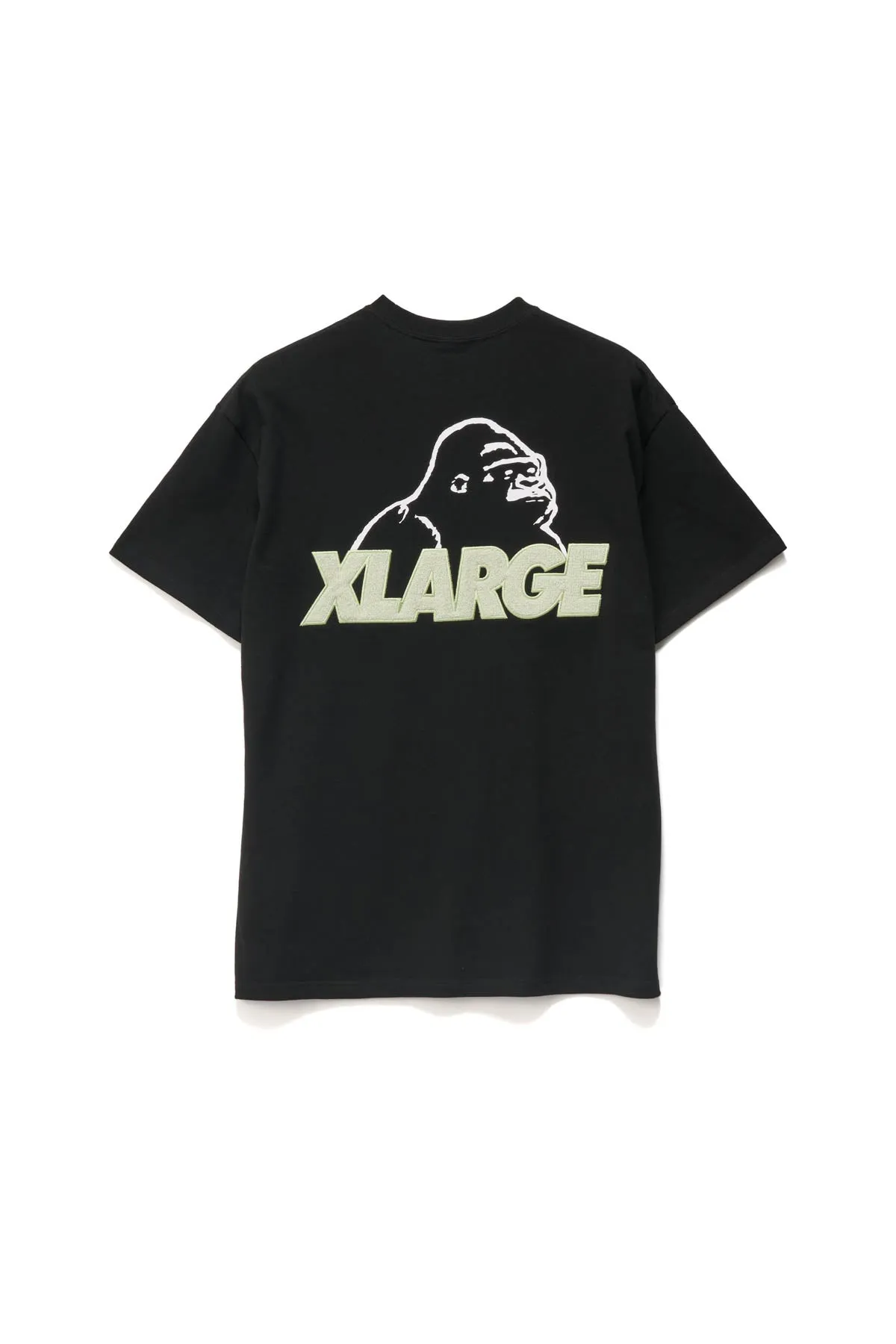 SLANTED CHENILLE TEE - SOLID BLACK