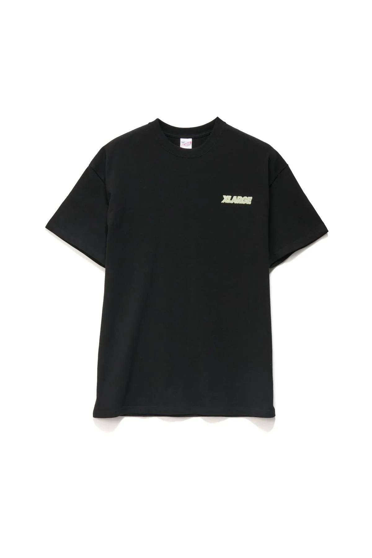 SLANTED CHENILLE TEE - SOLID BLACK