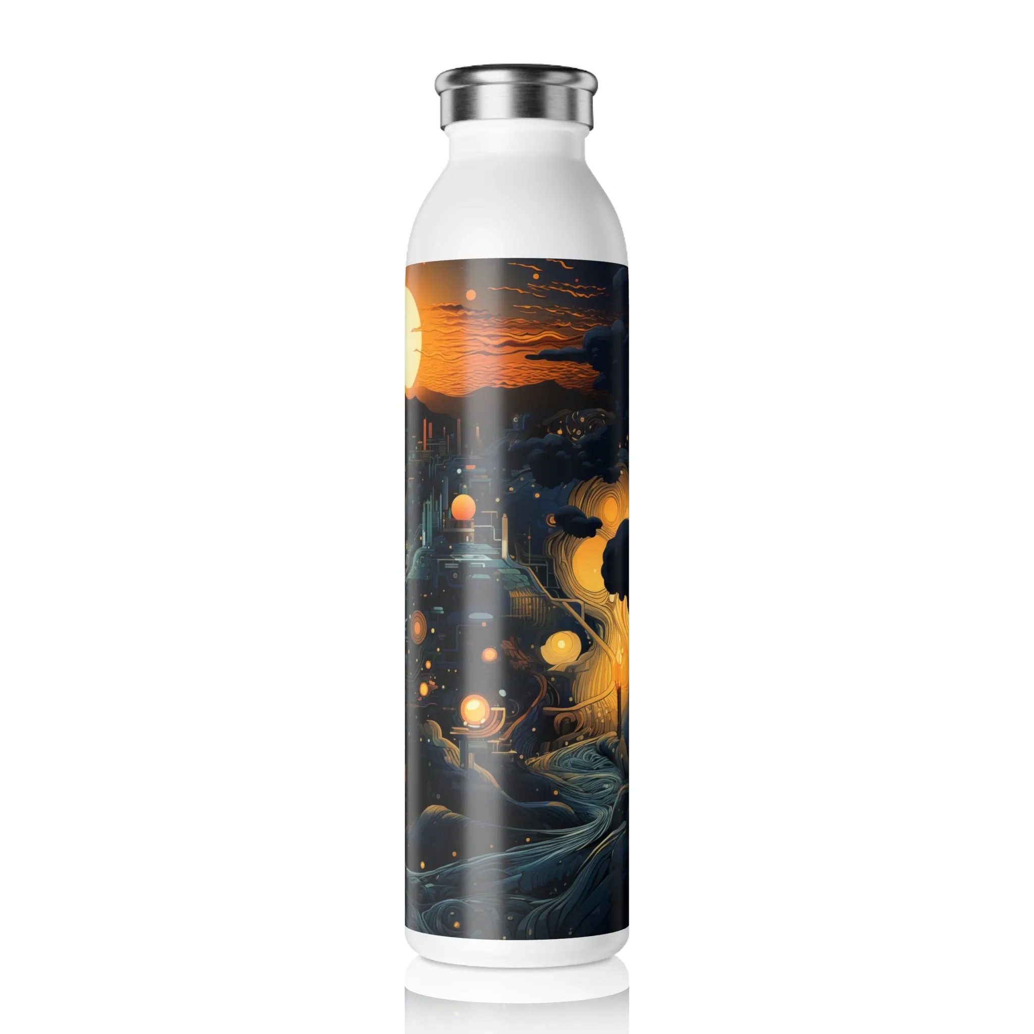 Slim Water Bottle - Hildegund Tadasana 8bit