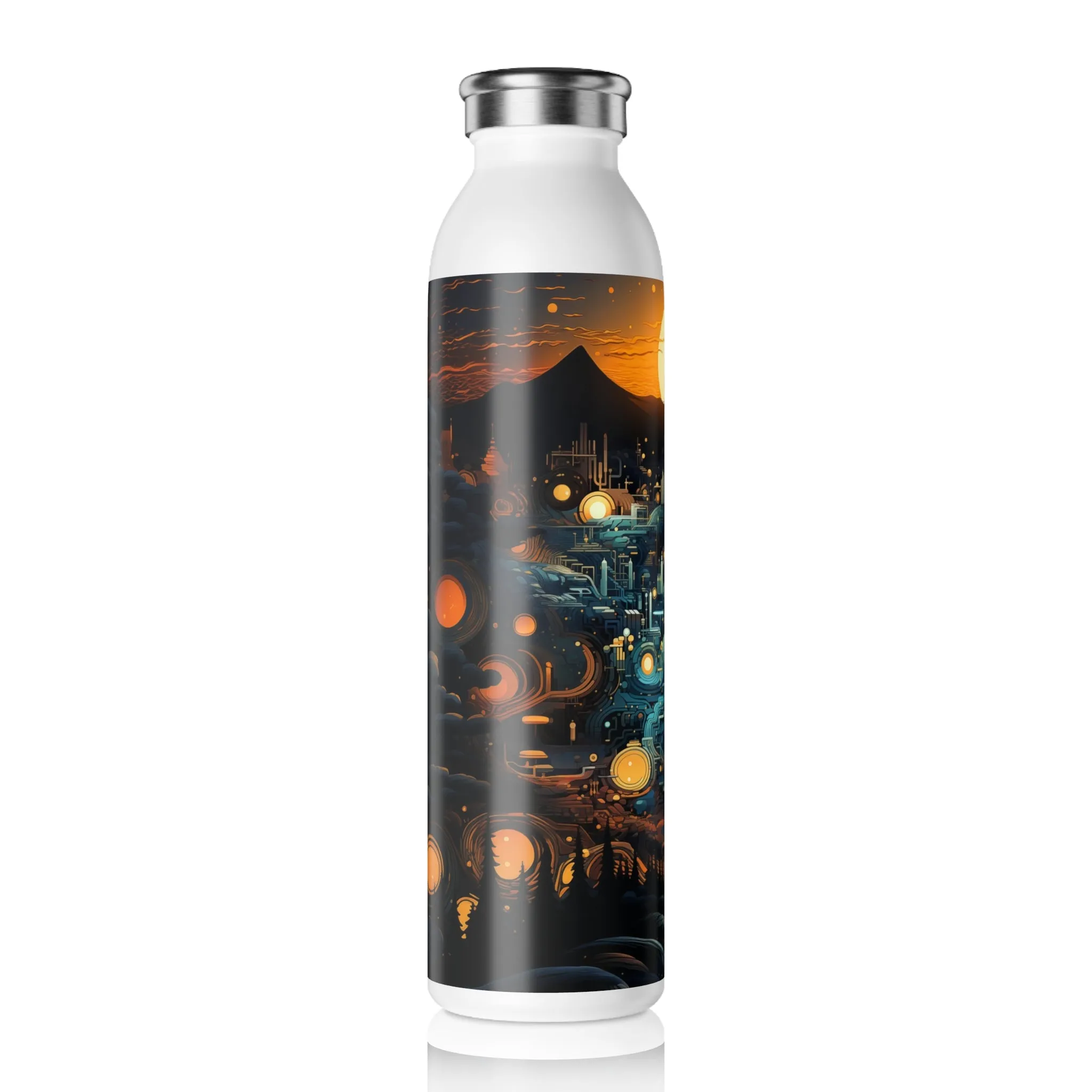 Slim Water Bottle - Hildegund Tadasana 8bit