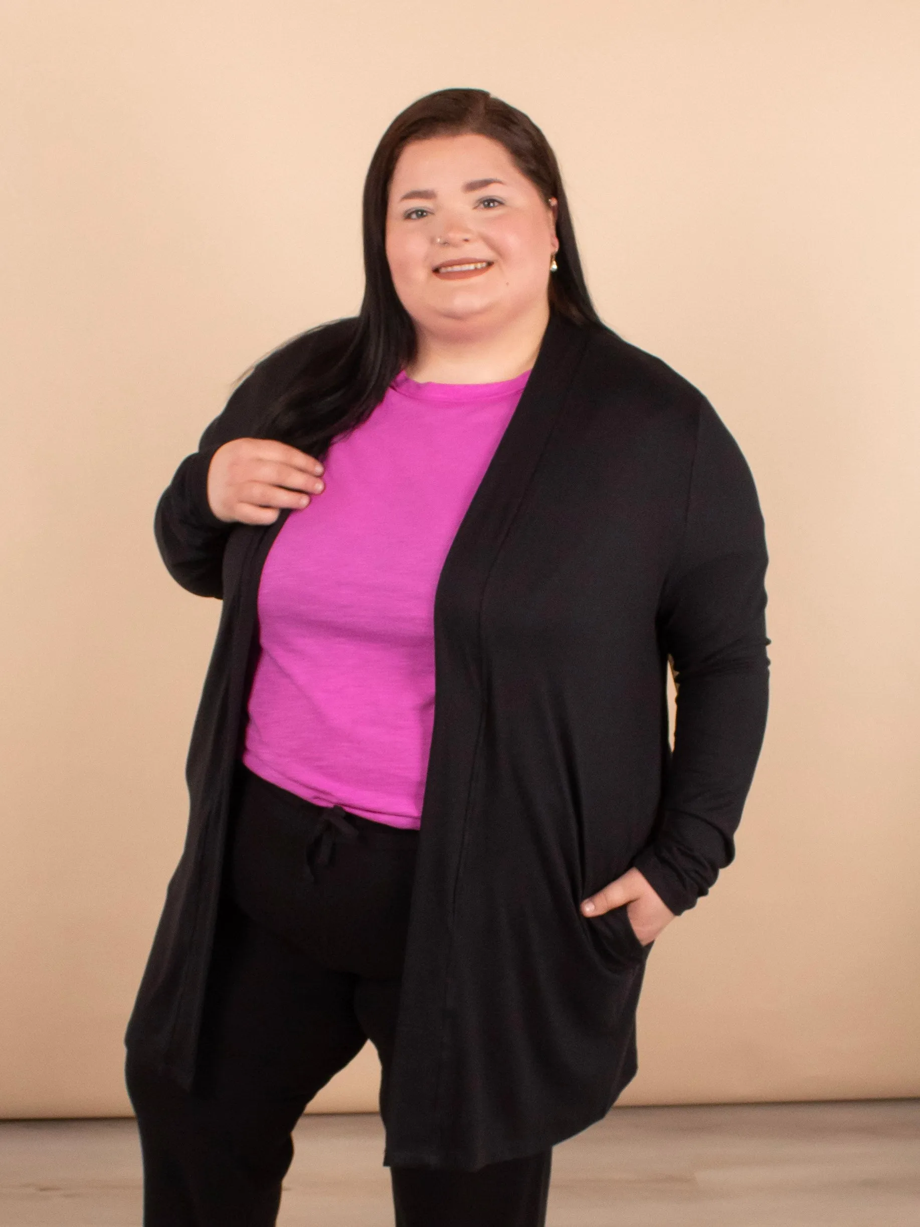Soft Strides Cardigan in Black [part of set]