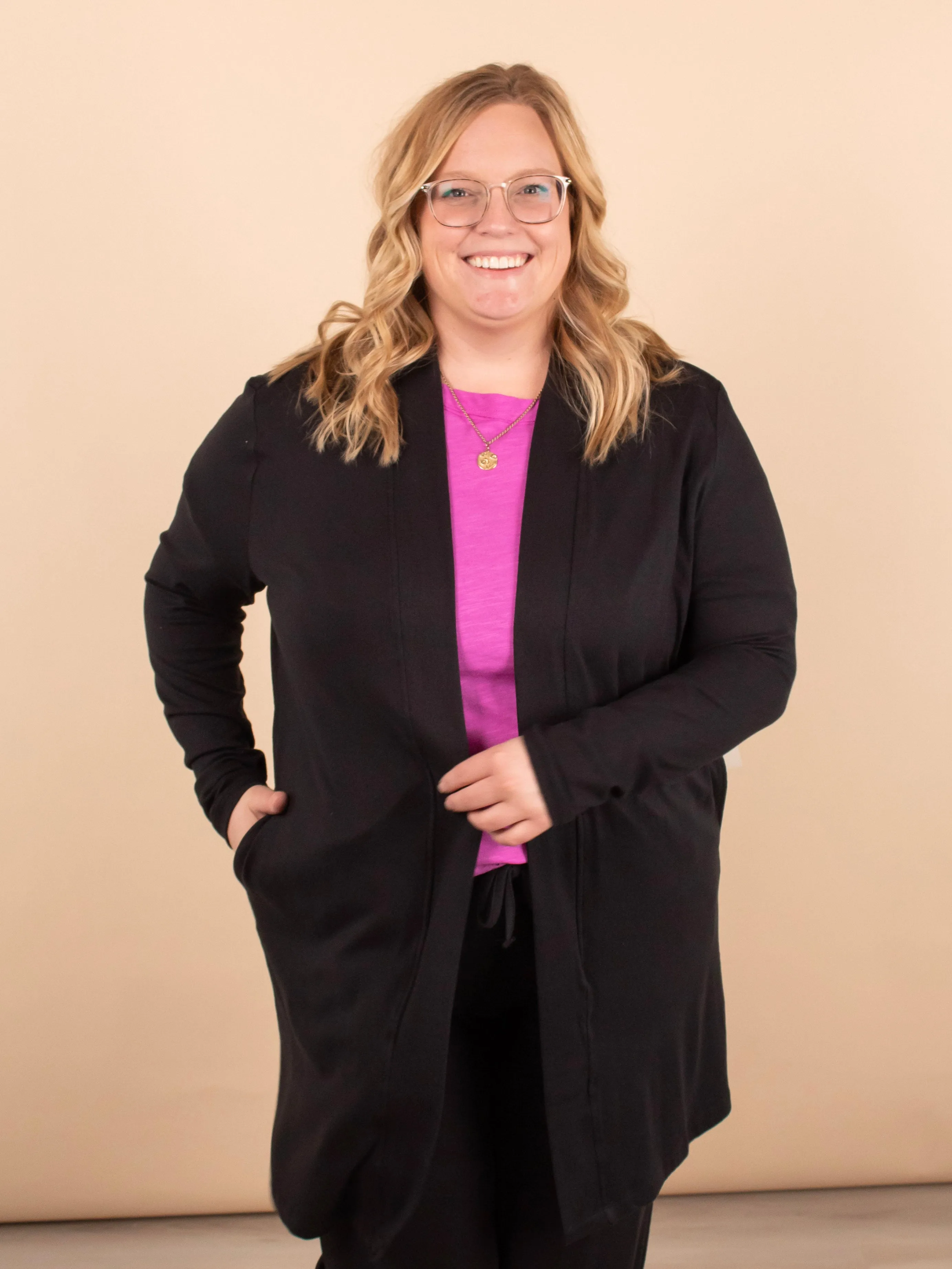 Soft Strides Cardigan in Black [part of set]