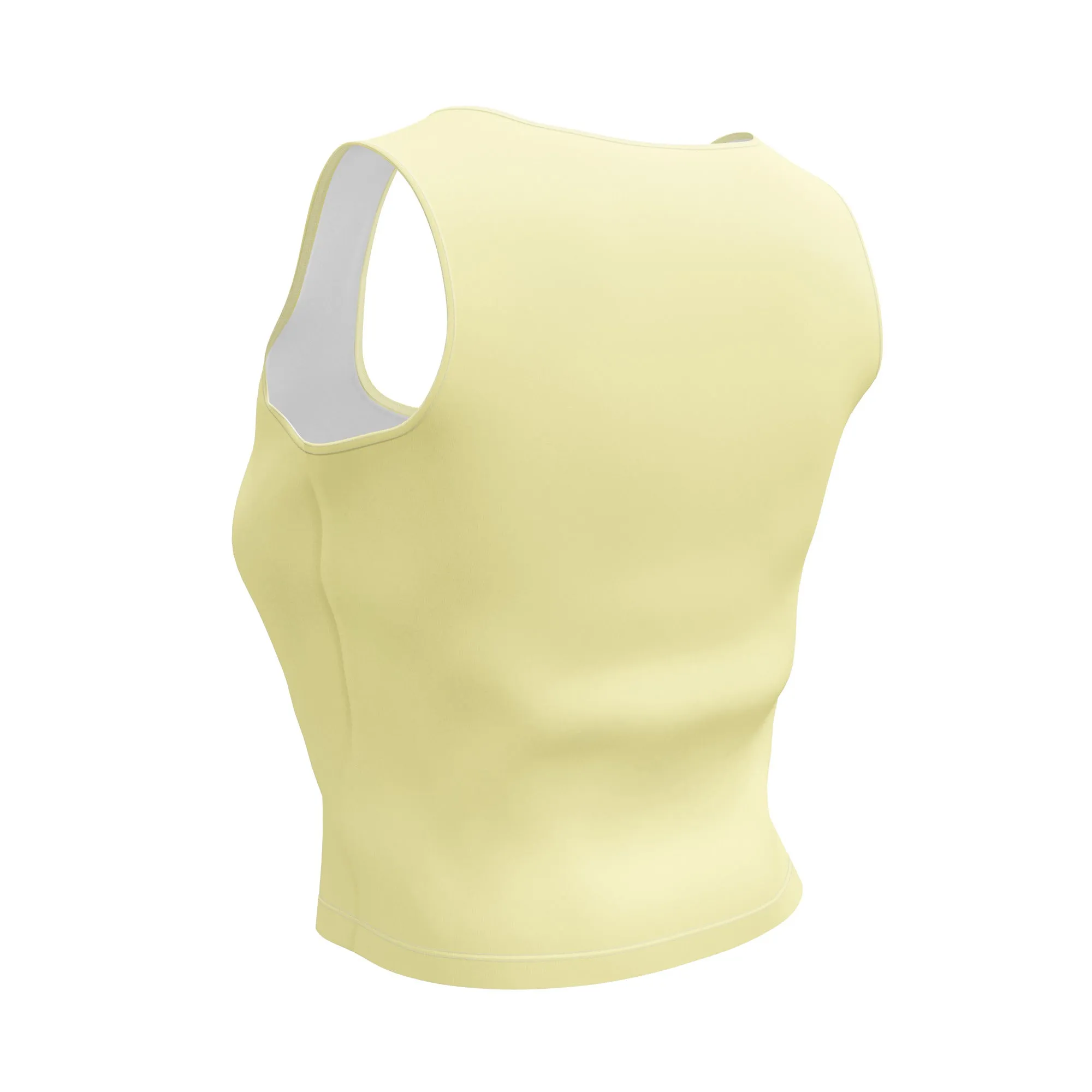 Soft Yellow Crop Tank Top