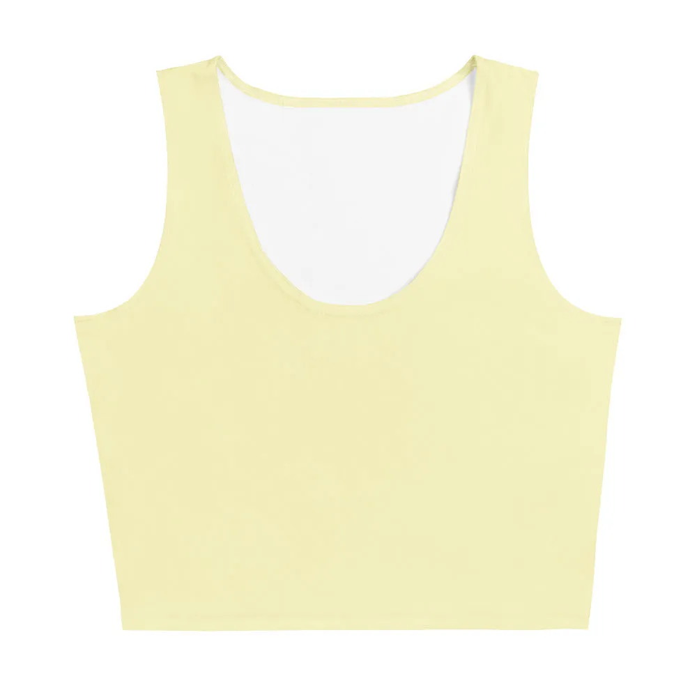 Soft Yellow Crop Tank Top
