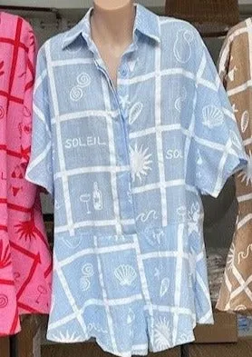 Soleil Playsuit Blue