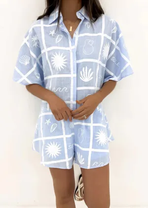 Soleil Playsuit Blue