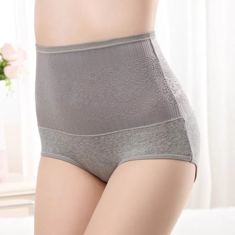 Solid Color Tights Cotton High-waist Briefs Buttocks Abdomen Postpartum Women