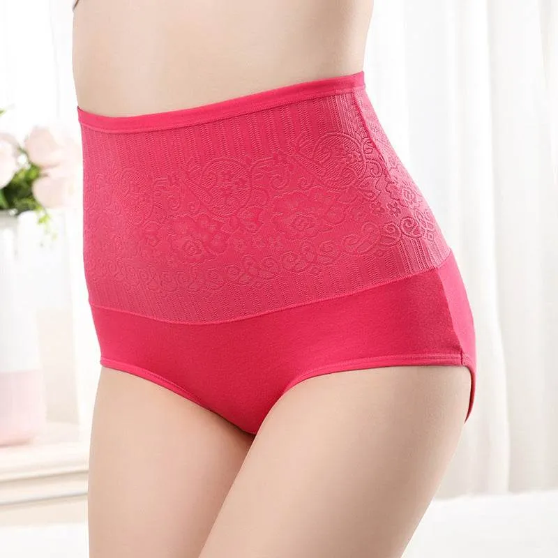 Solid Color Tights Cotton High-waist Briefs Buttocks Abdomen Postpartum Women