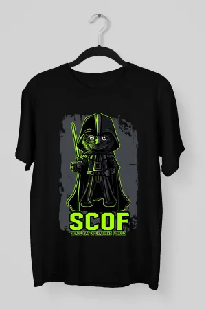 Space Cat Black Tee