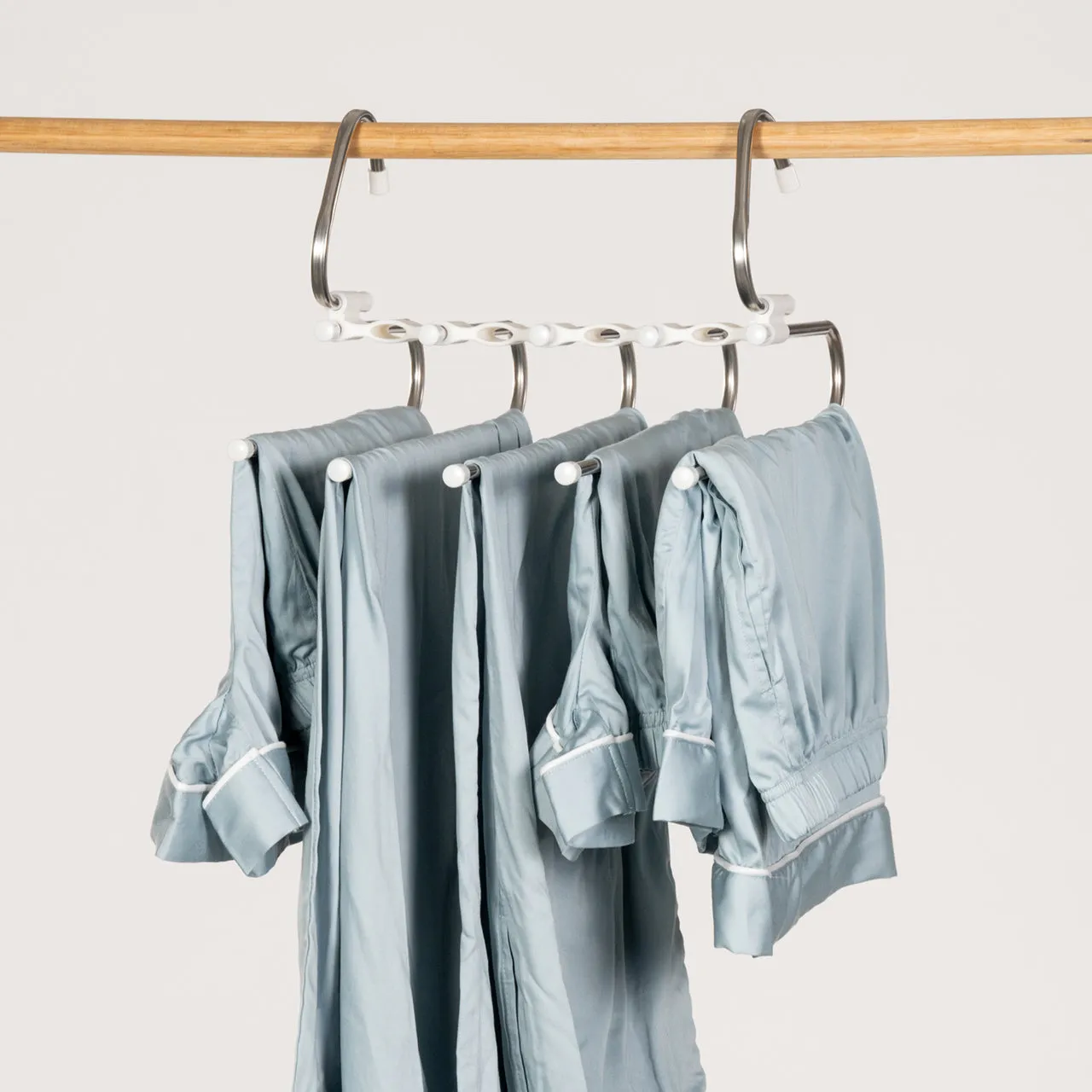 Space Saving Wardrobe Pant Hanger Twin Pack (Closet Organiser) - Robinsons Exclusives