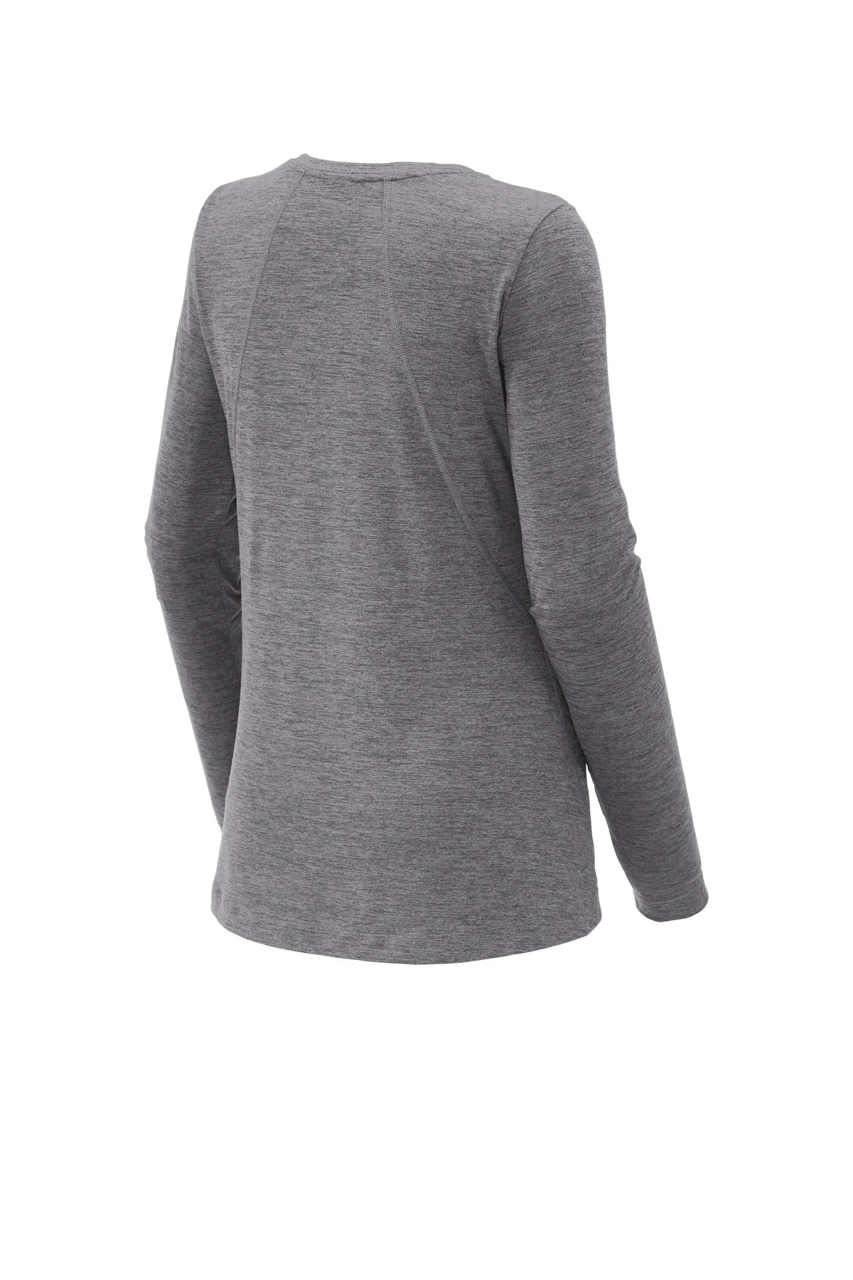 Sport-Tek  Women's Exchange 1.5 Long Sleeve Crew. LST710 Grey Heather