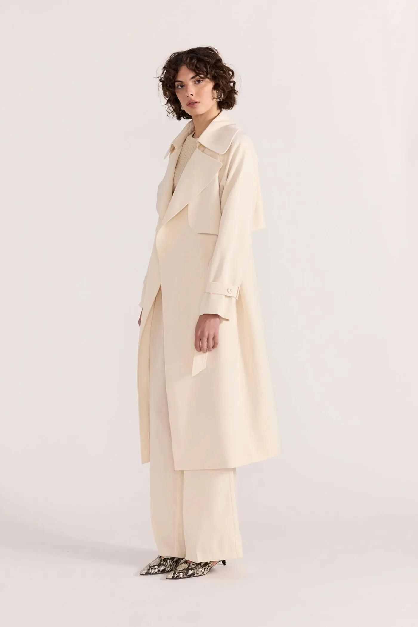 Staple The Label Sabine Trench Coat - Cream
