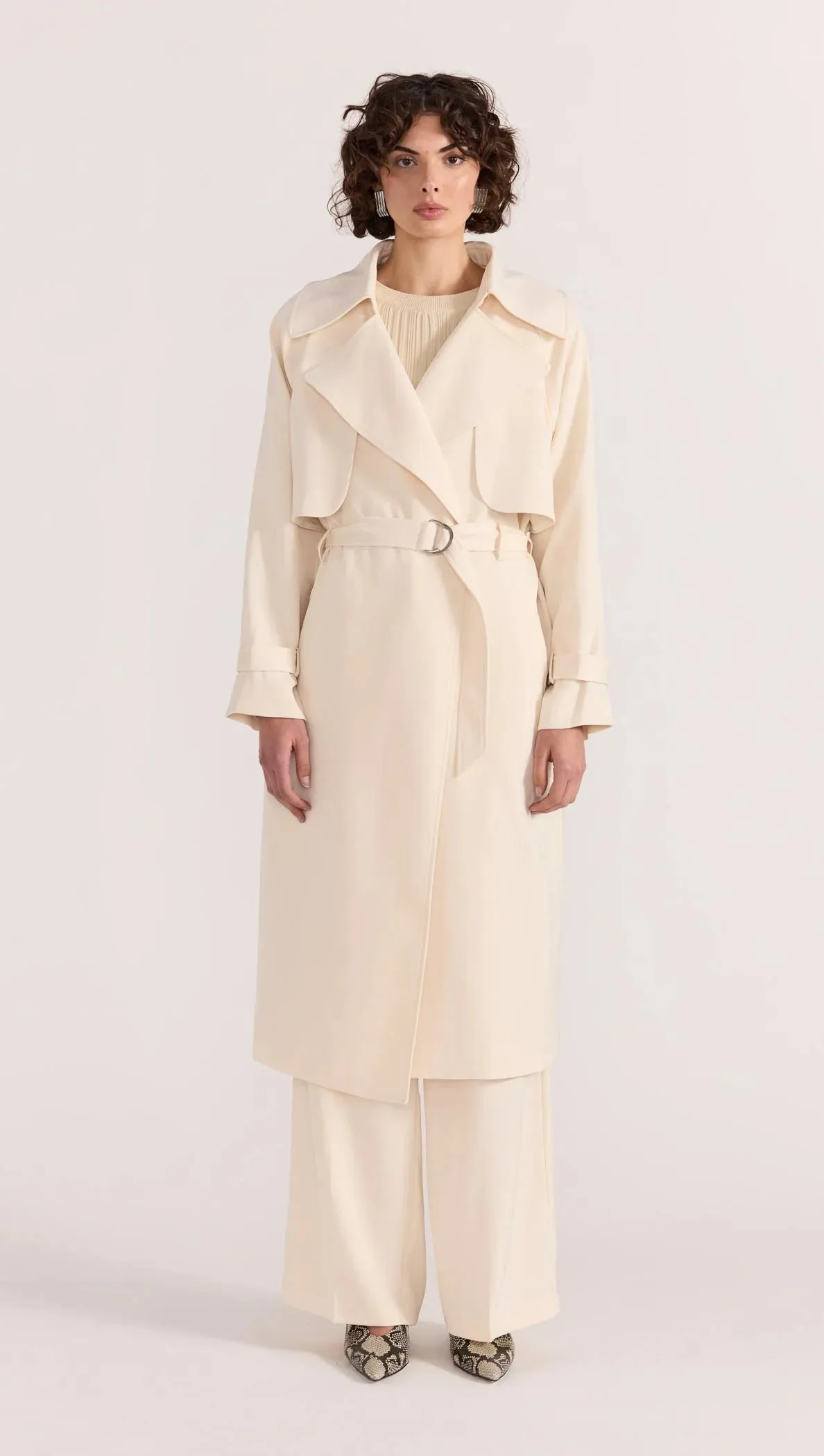 Staple The Label Sabine Trench Coat - Cream