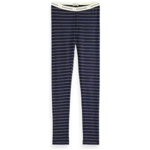 Striped Lurex Leggings - Night