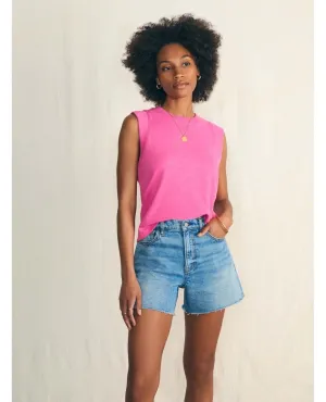 Sunwashed Slub Muscle Tank Cone Flower