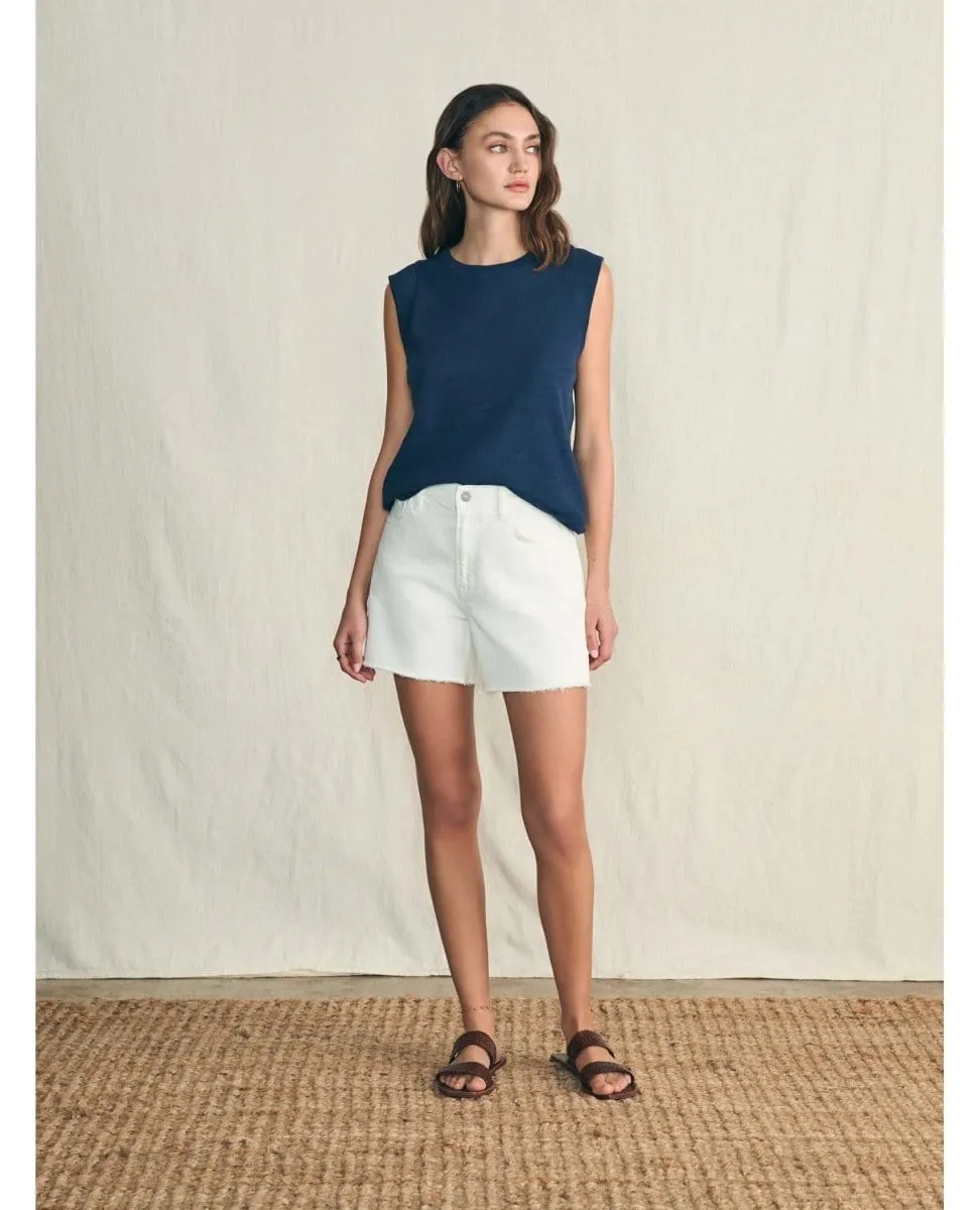 Sunwashed Slub Muscle Tank Navy