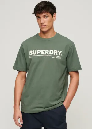 SUPERDRY Utility Sport Logo Loose Tee - Laurel Khaki