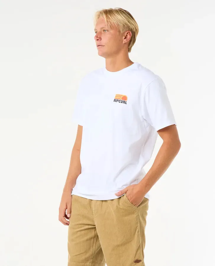 Surf Revival Stacked Tee - White
