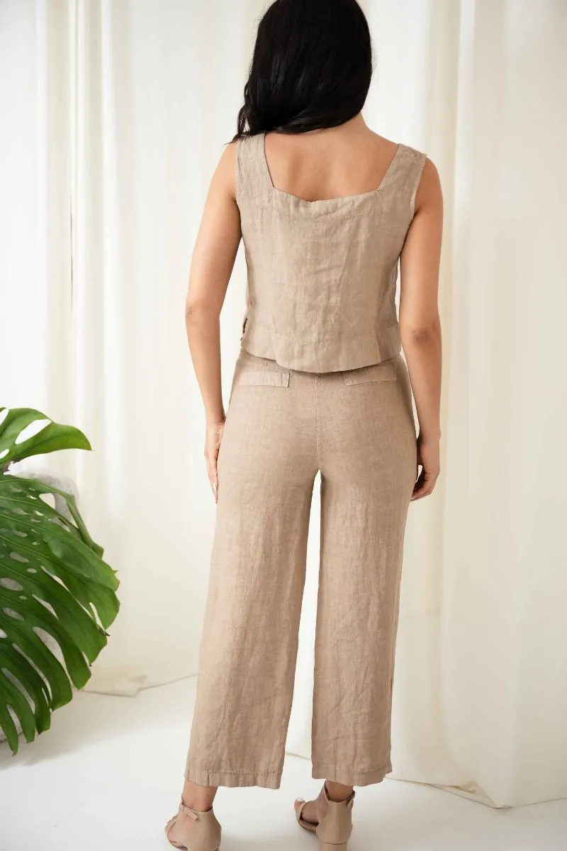 Surfers Square Crop Top | Camel