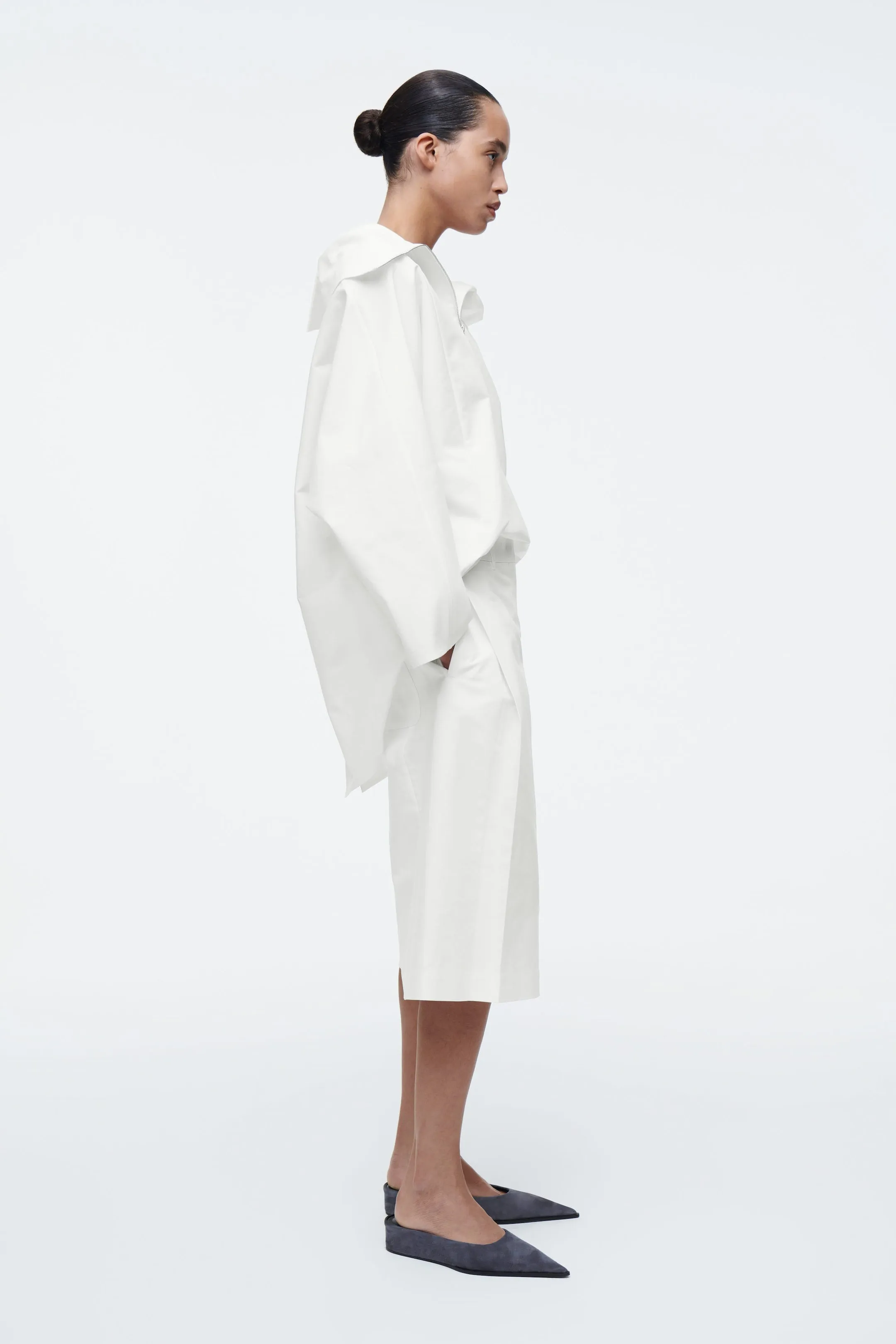 Tailored wide-leg shorts