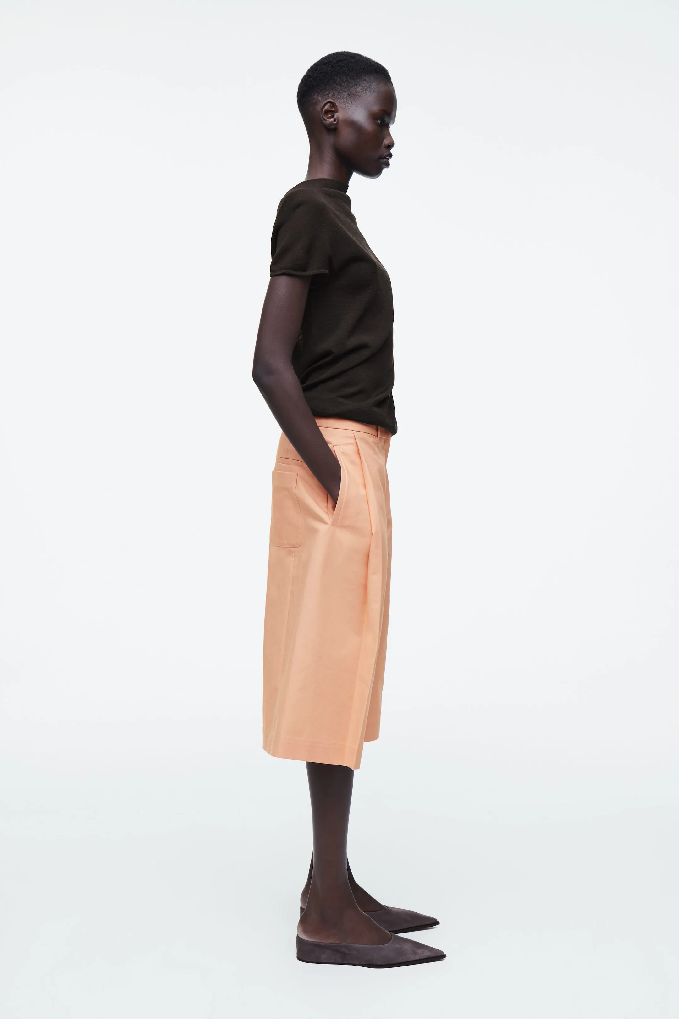 Tailored wide-leg shorts