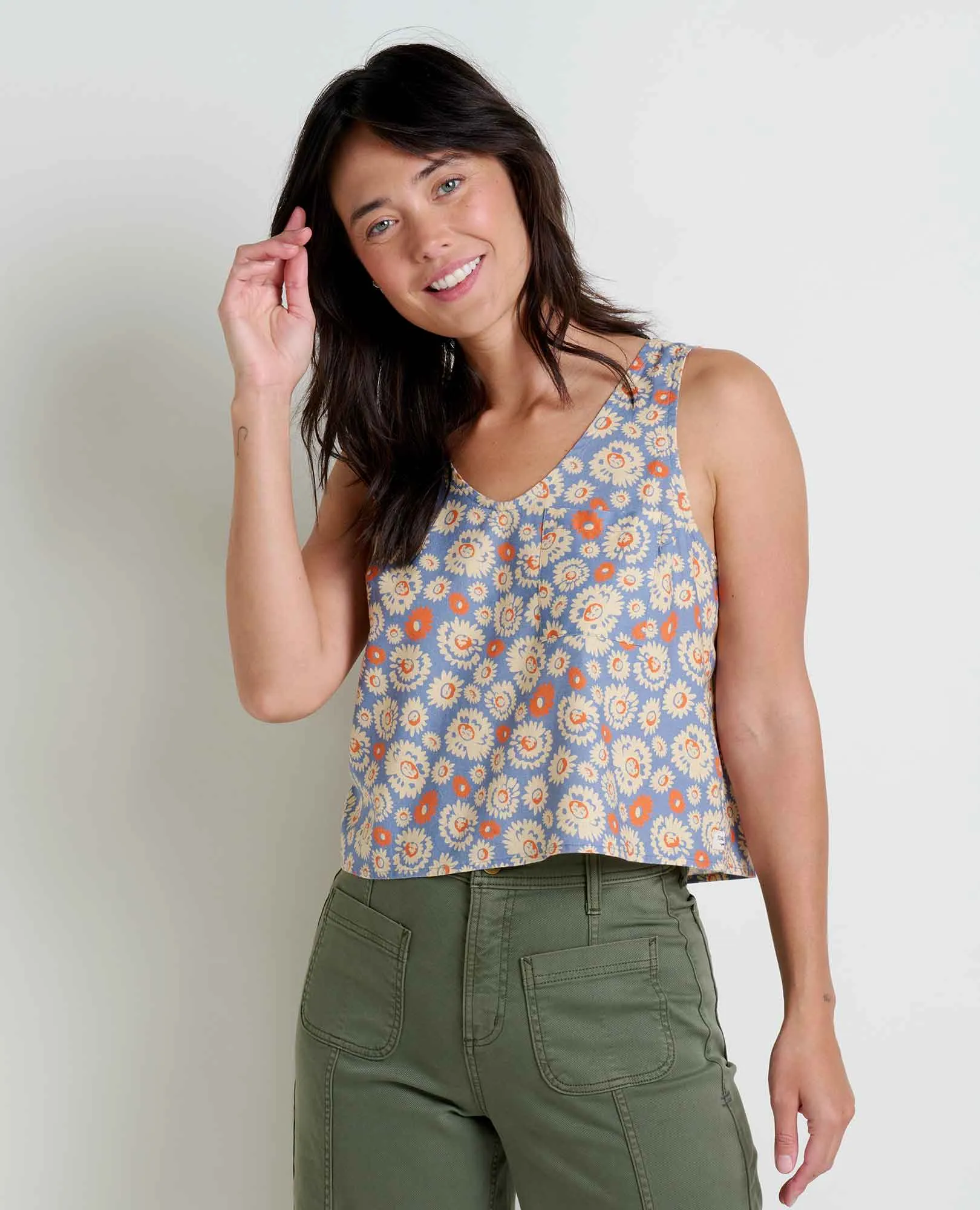 Taj Hemp Button Back Tank II - T1112406