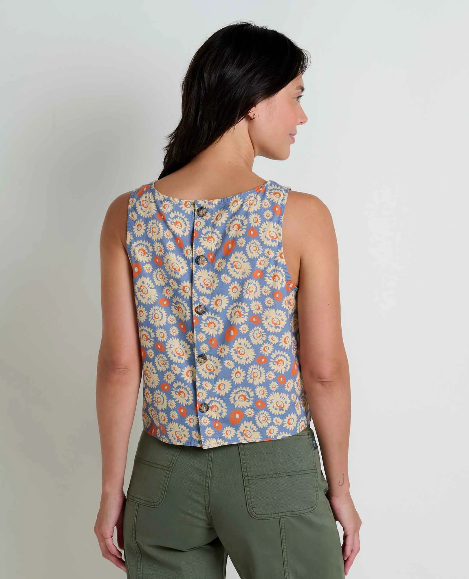 Taj Hemp Button Back Tank II - T1112406