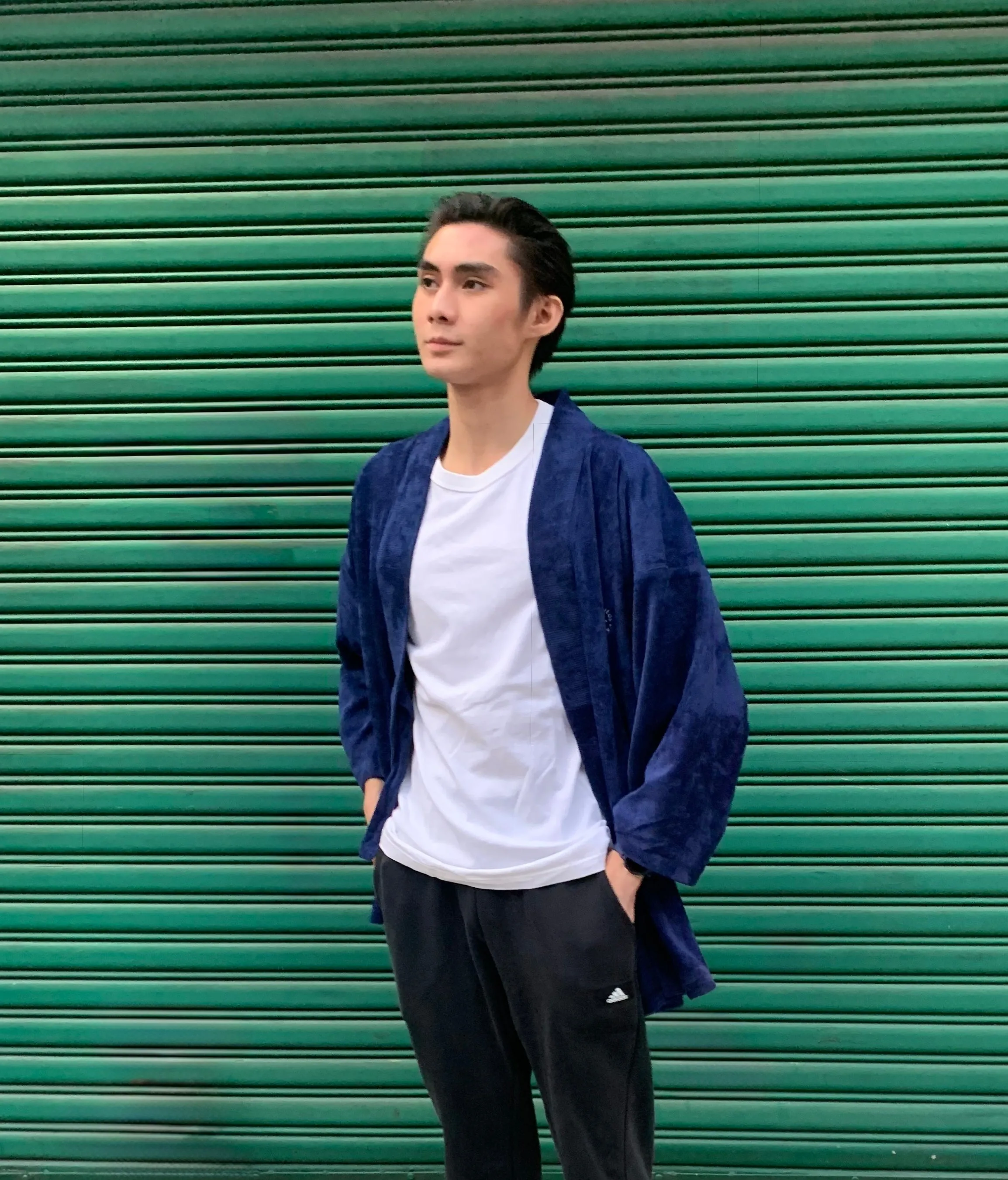 Take It Easy Icon Corduroy Kimono - Blue