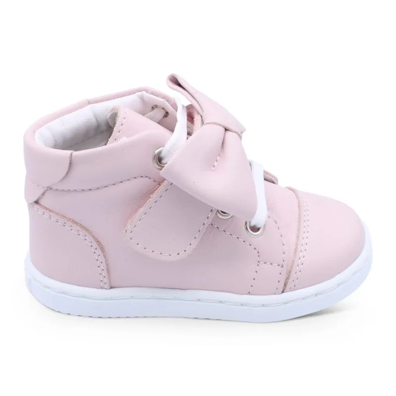 'Tatiana' Girls Pink Leather High-Tops