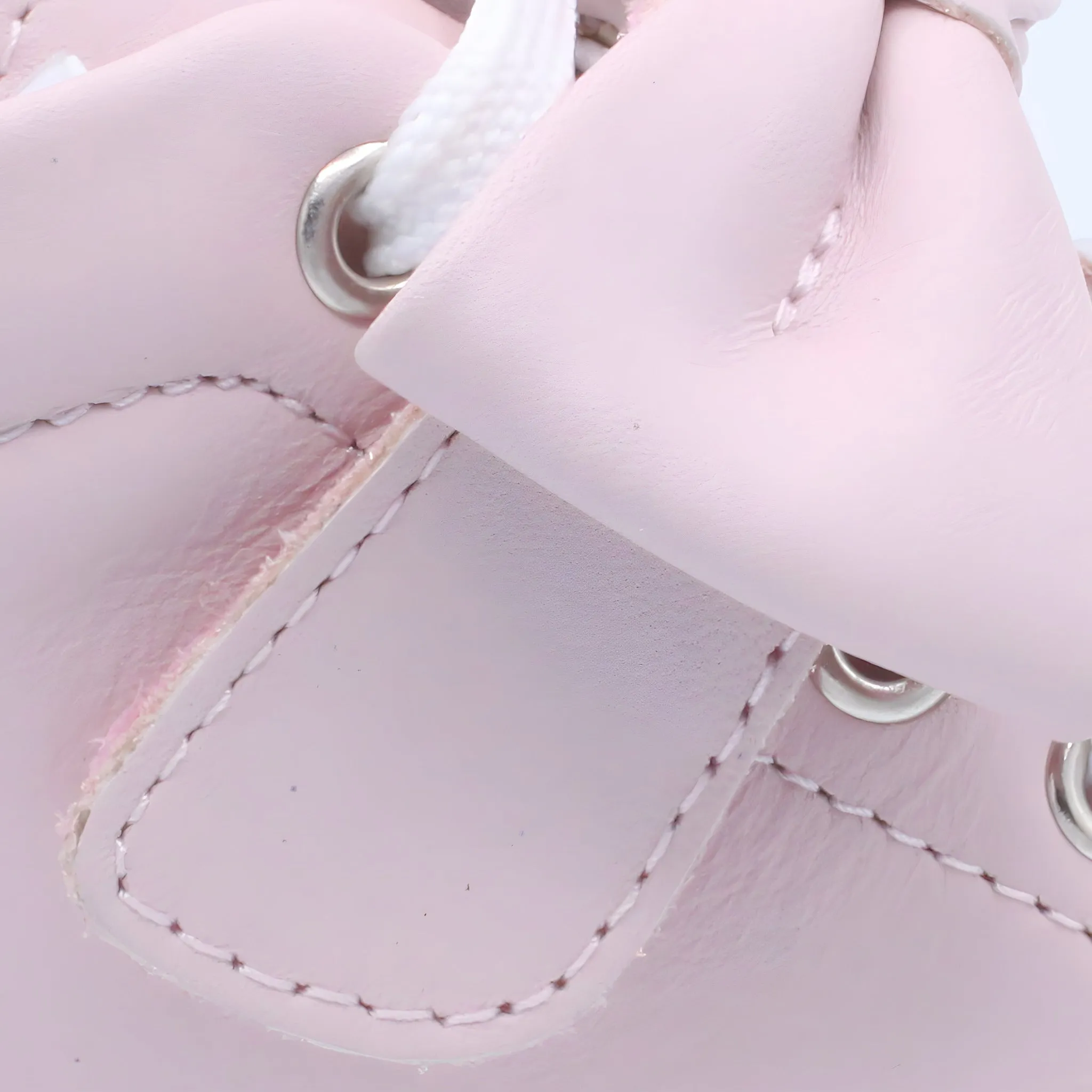 'Tatiana' Girls Pink Leather High-Tops