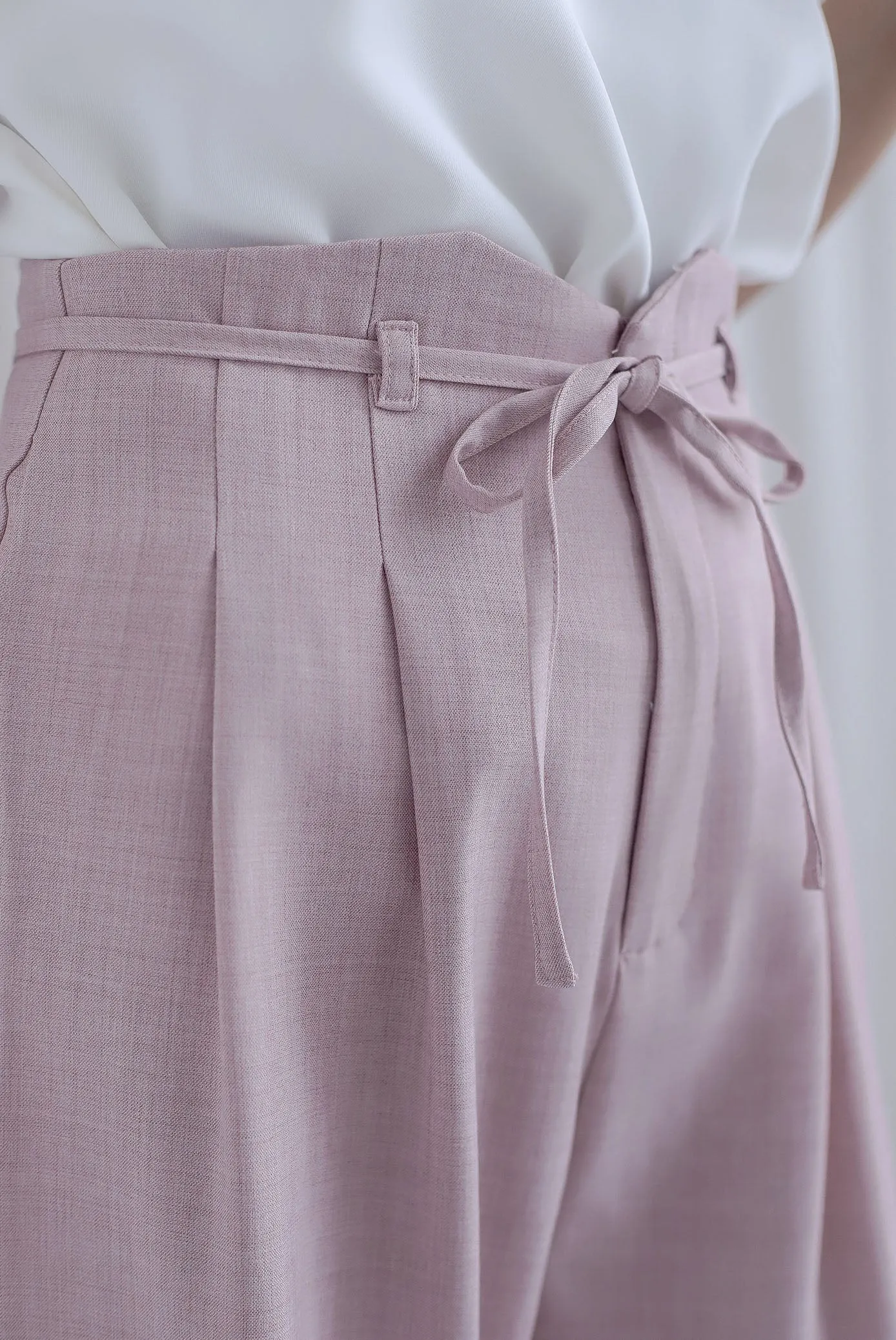 TDC Marlo Tux Waist Pants In Pink
