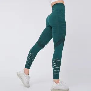 Temptress High-Waist Seamless Textured Cutout Leggings