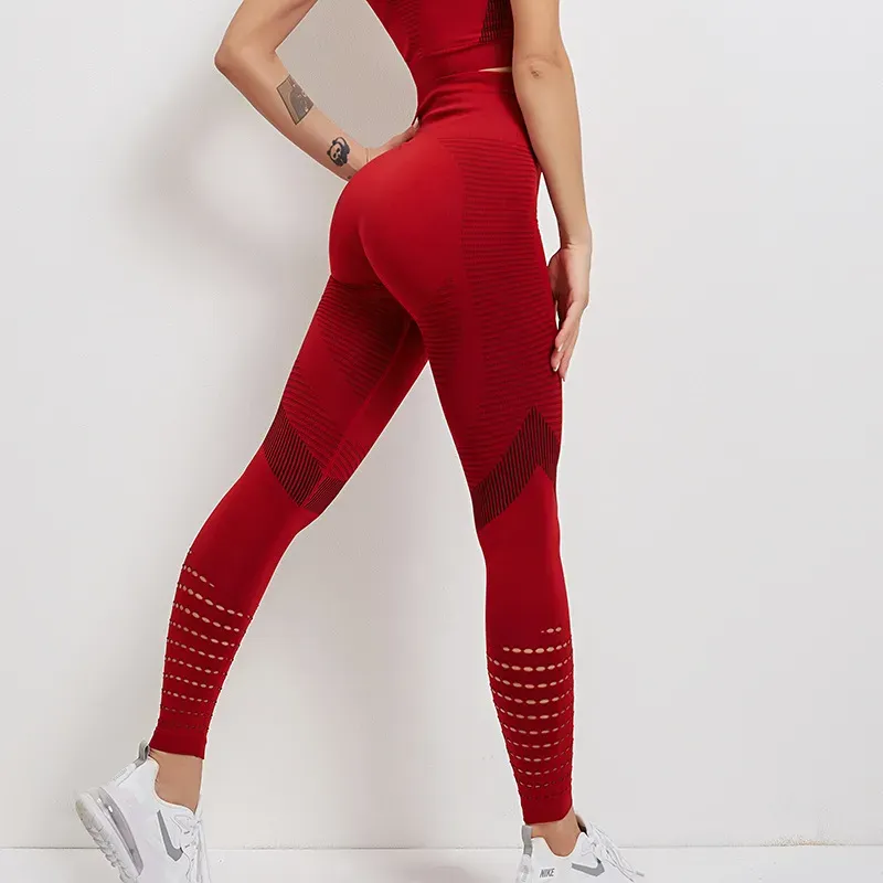 Temptress High-Waist Seamless Textured Cutout Leggings