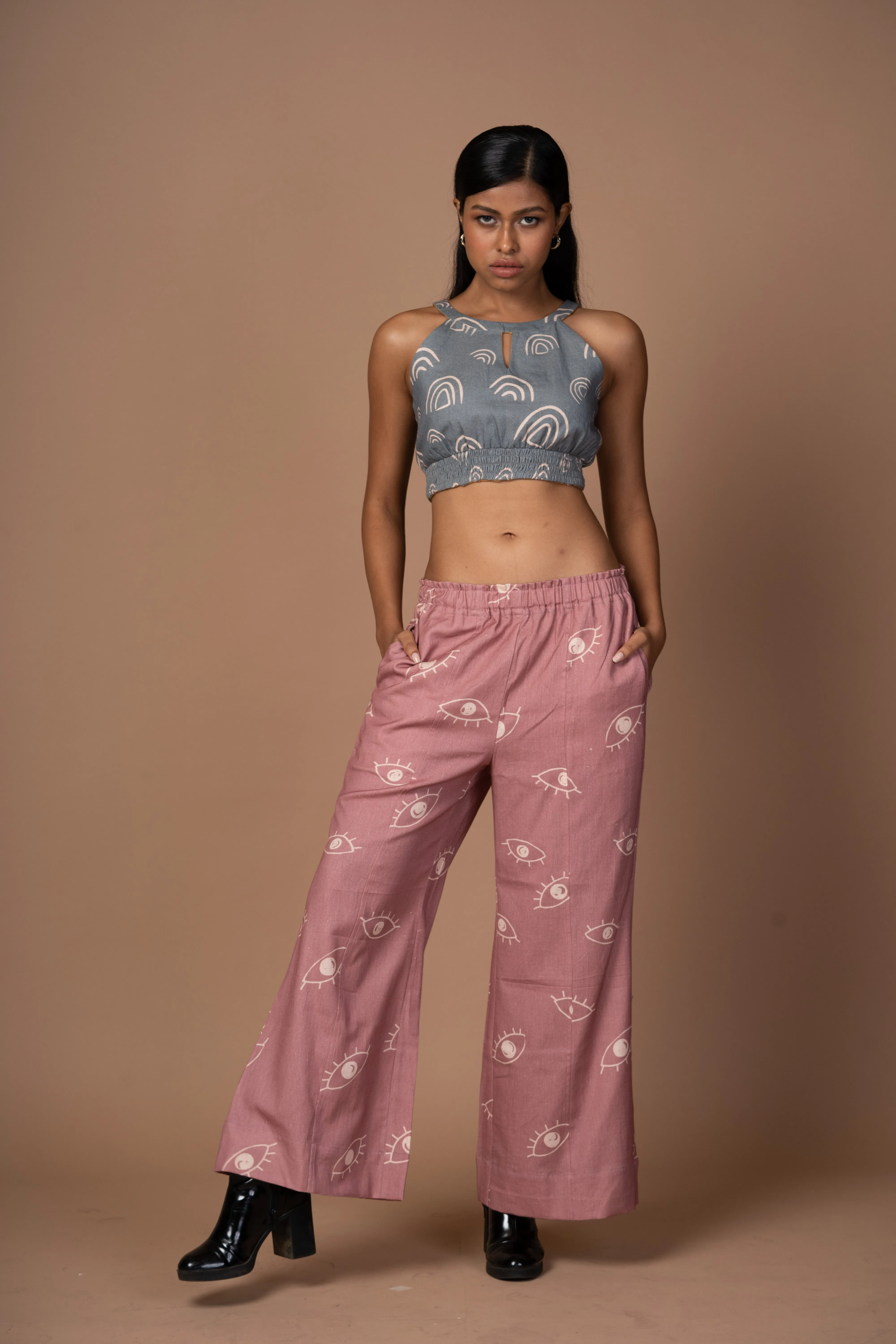 The Bold Flare Pants in See me See you Pattern
