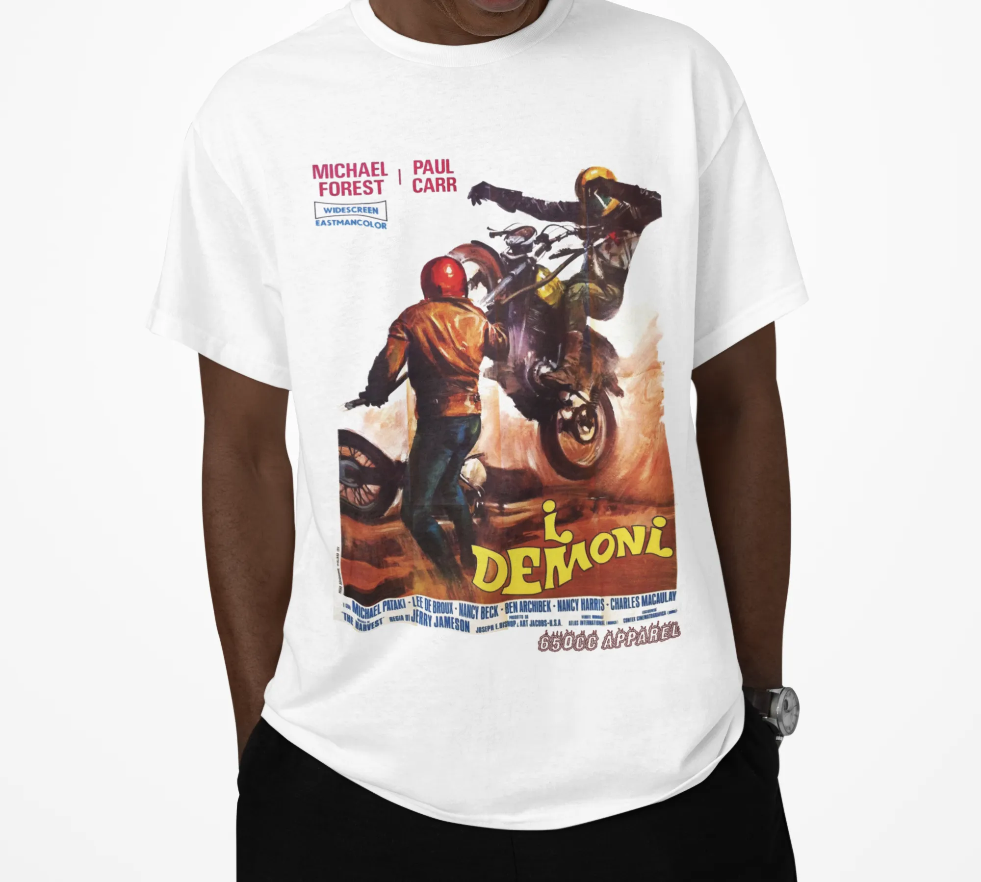 THE DIRT GANG Italian Poster 650CC White t-shirt
