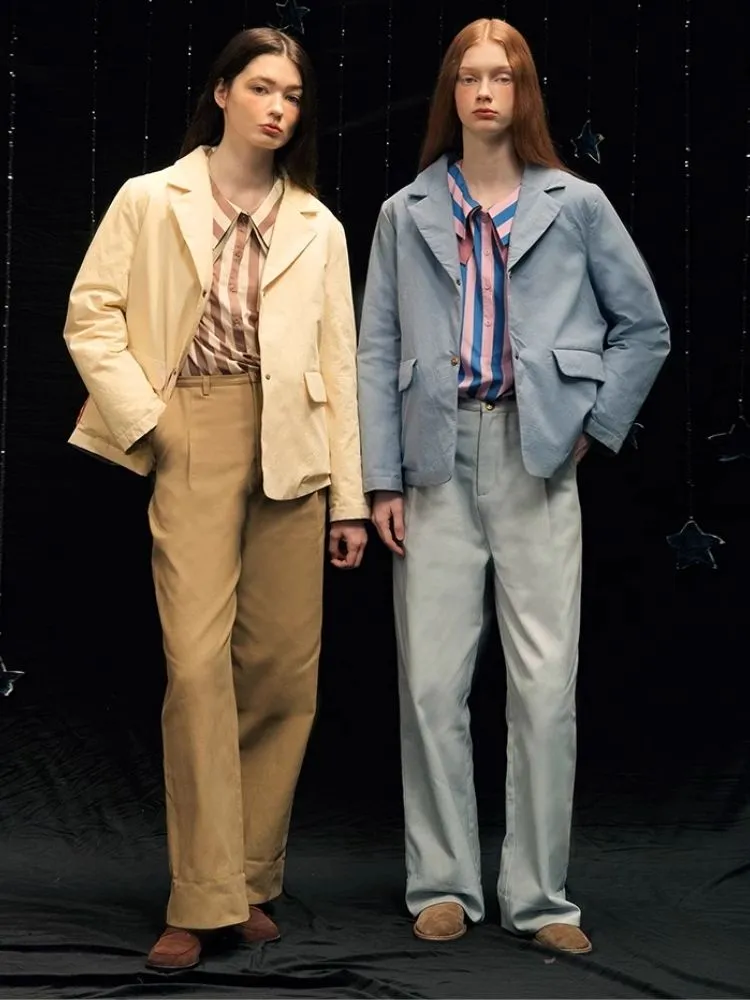 Thickened loose thin waist flap pants【s0000005938】