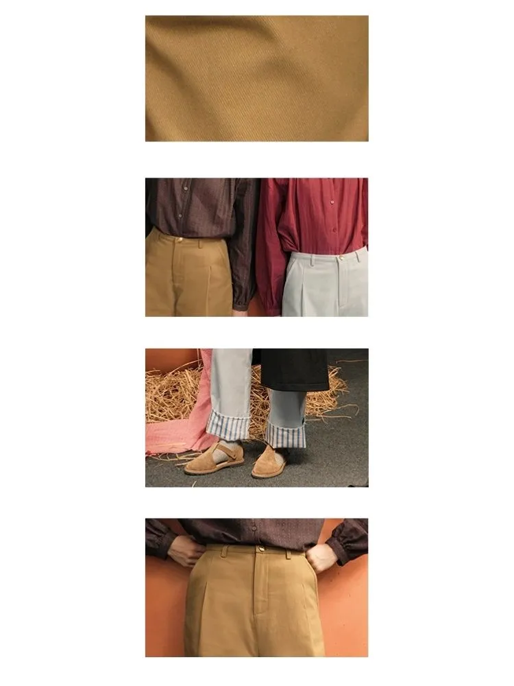 Thickened loose thin waist flap pants【s0000005938】